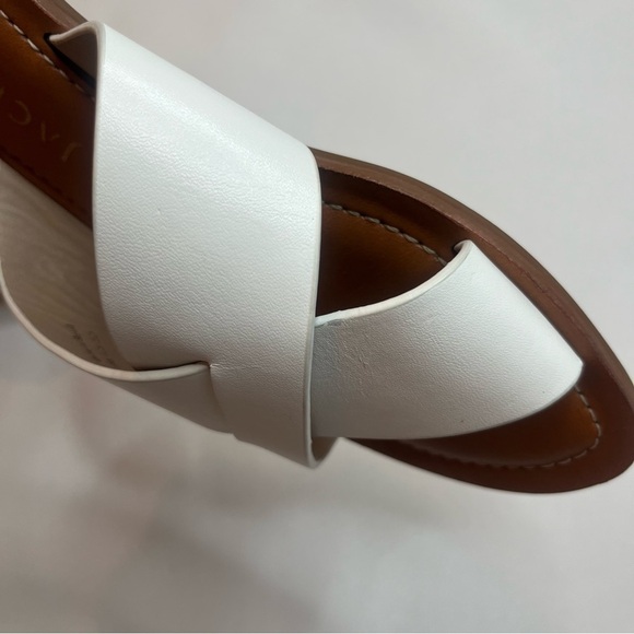 Jack Rogers Classic White Leather Sloane Slotted X Band Slip On Sandals Size 6M - Picture 13 of 16